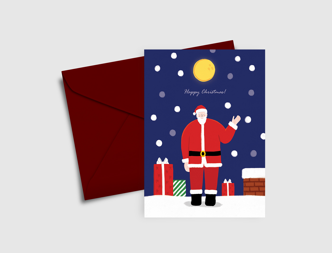 Christmas Illustration Postercards by Marongmarong